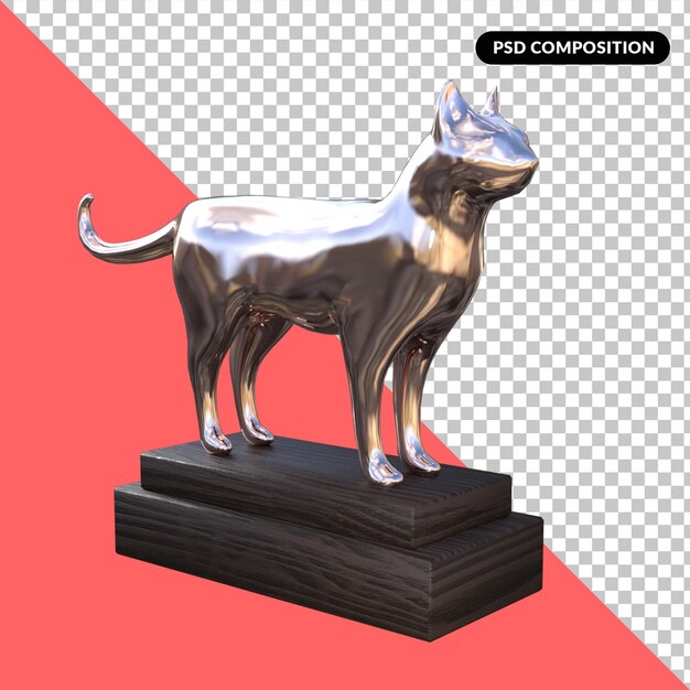 Simpatico gatto gioca rendering 3d Psd Premium