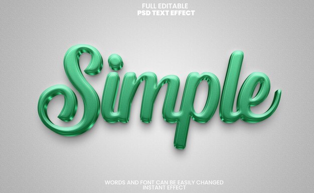 Simple 3D Glossy Text Effect