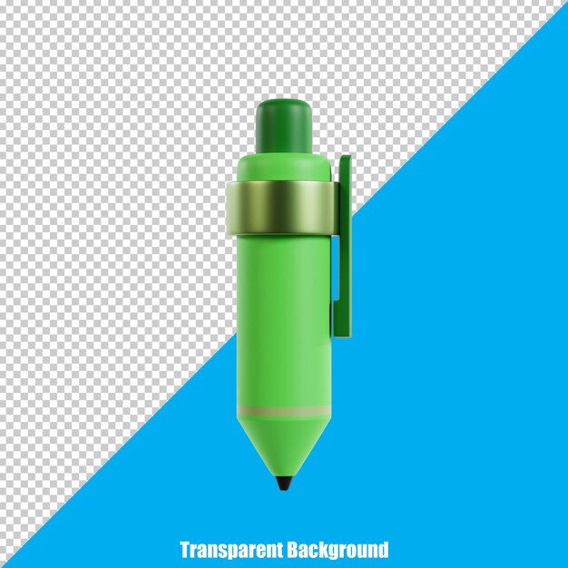 Simple 3D Pen with Realistic Look on Transparent Background