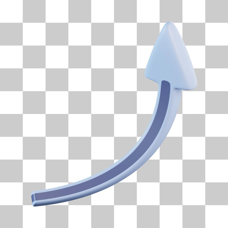 PSD simple arrow 3d icon