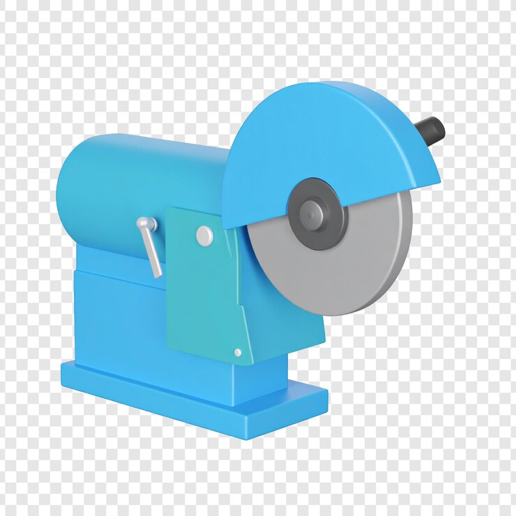 PSD simple blue circular saw illustration