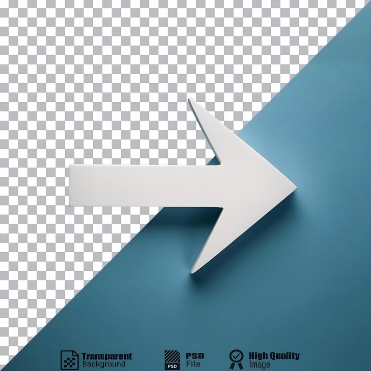 PSD una simple flecha blanca que apunta a la derecha