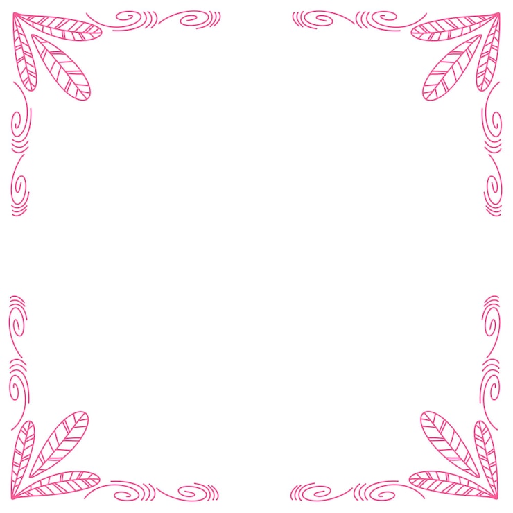 PSD simple frame with pink lines