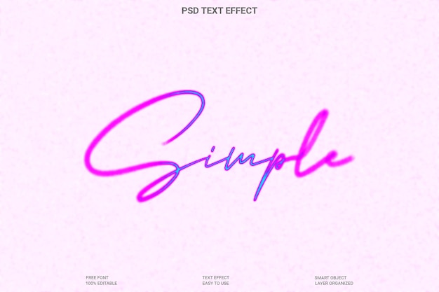Simple Neon Text Effect for Social Media