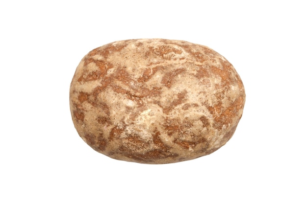 Un simple pan de jengibre sobre un fondo blanco