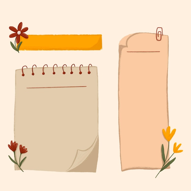 Simple Pastel Planner Sticky Note Decoration per Bullet Journal