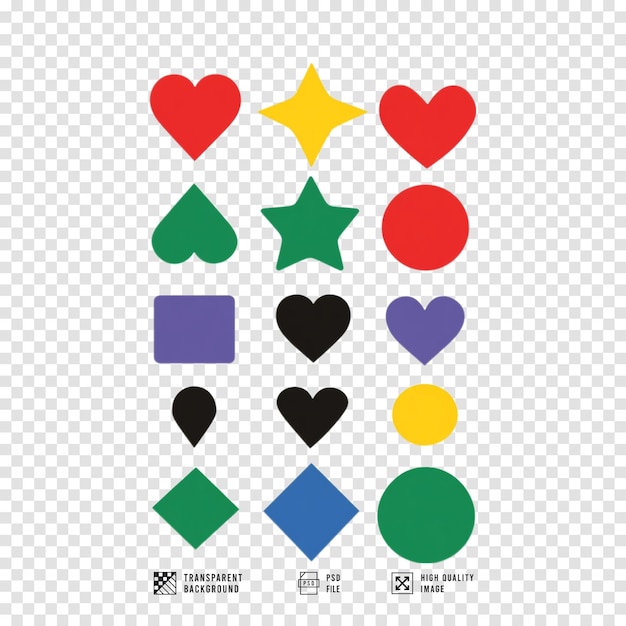simple shape color image with transparent background