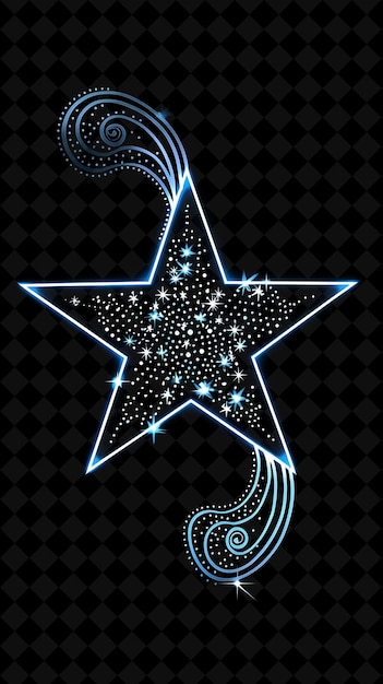 PSD simple star 16 bit pixel com swirls e sparkles e polka y2k shape neon color art collections