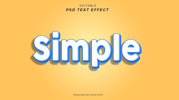 simple text effect editable design