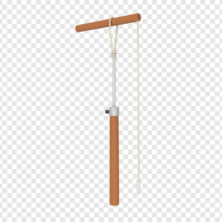 PSD simple wooden pole with string pendulum illustration