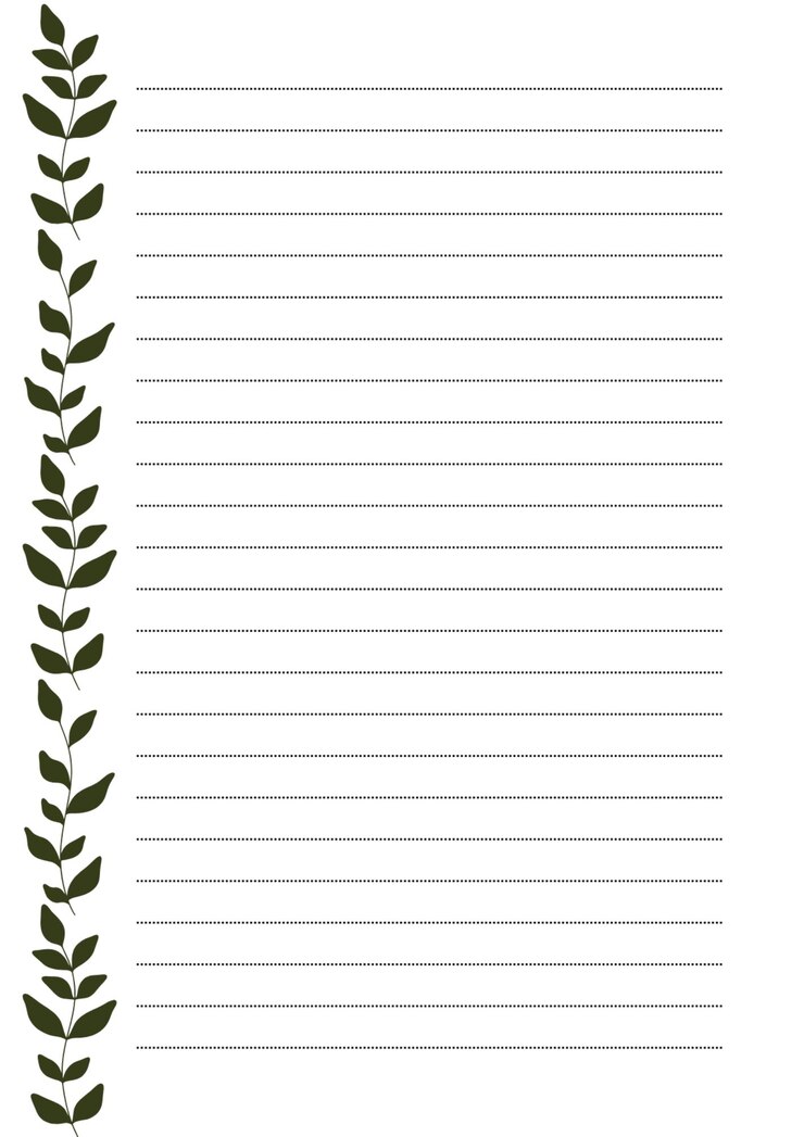 PSD simplemente páginas verdes de notas de revistas florales