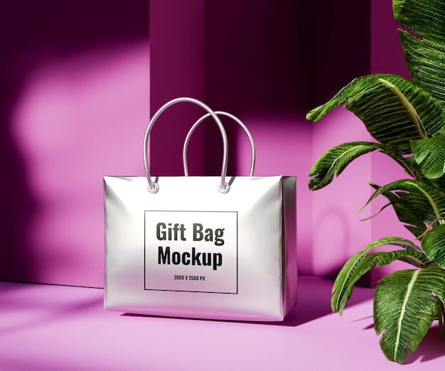 Un simulacro realista de una bolsa de regalos