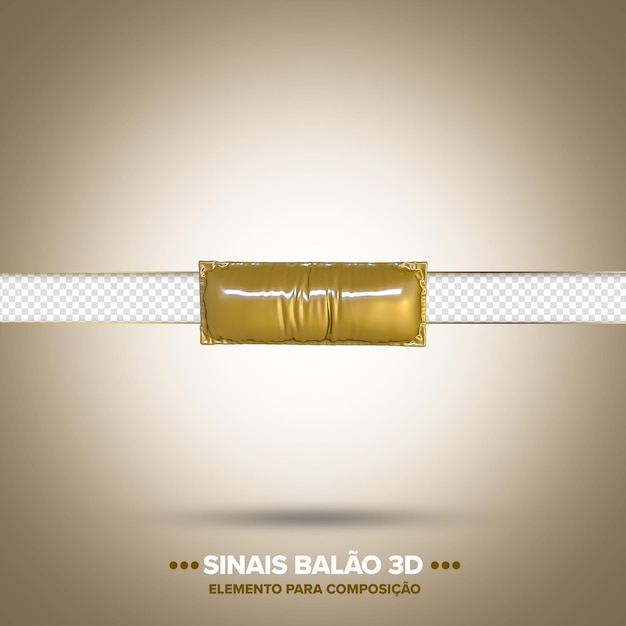 PSD sinais de balão 3d menos