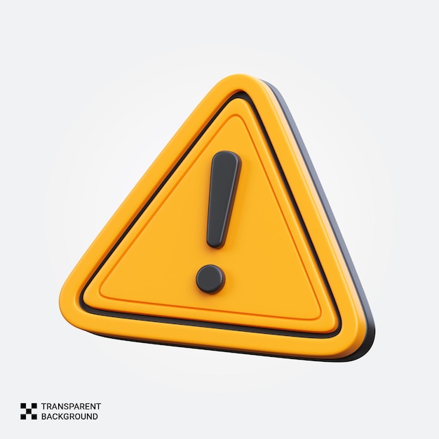 Sinal de advertência com um ponto de exclamação num triângulo amarelo