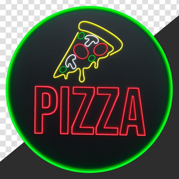 Sinal de néon para pizza