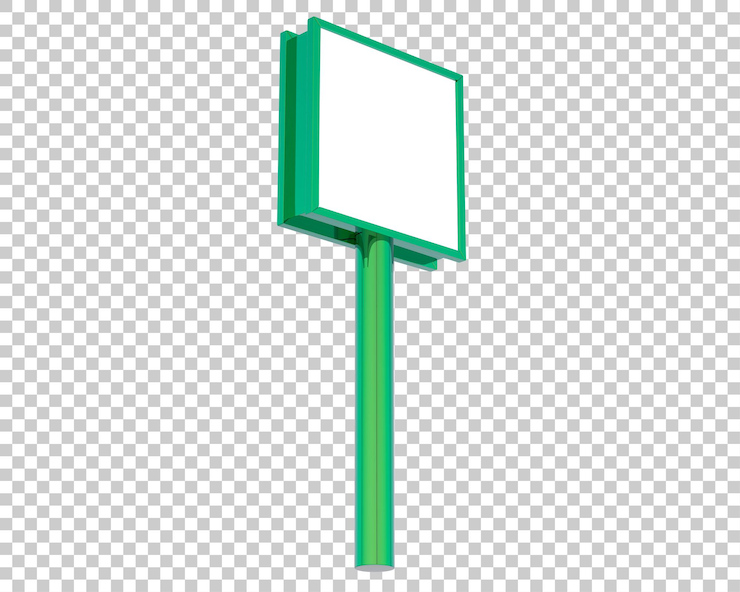 PSD sinal único conduzido na ilustração de renderização 3d de fundo transparente