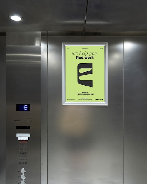 PSD sinalização dentro de um elevador