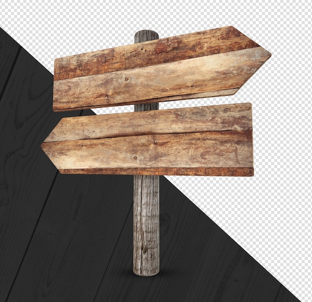 Singboard de madeira pendurado renderização 3d