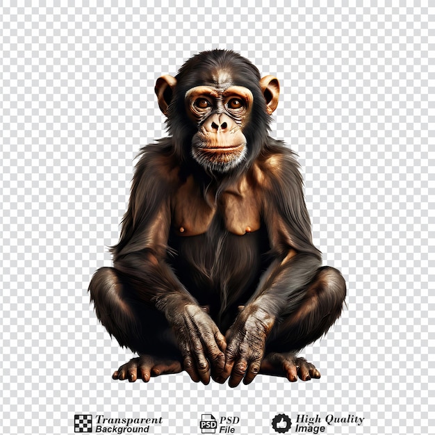 PSD singe mandrillon isolé sur un fond transparent