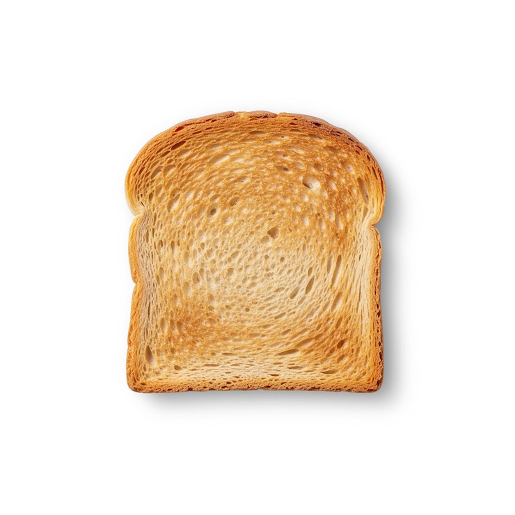 PSD a single slice of perfectly toasted bread