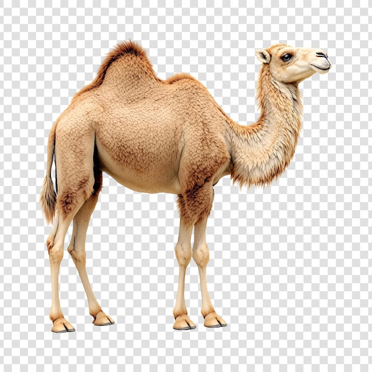 PSD singlehumped camel isolated on transparent background hd png