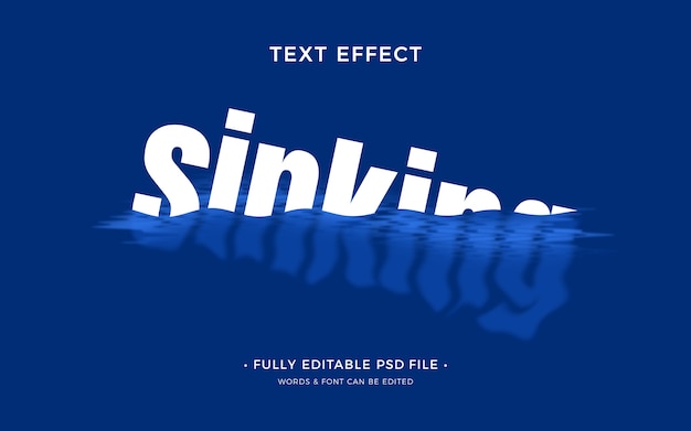 Sinking-text-effekt