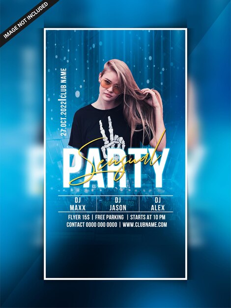 Sinnliche party instagram web-banner-vorlage