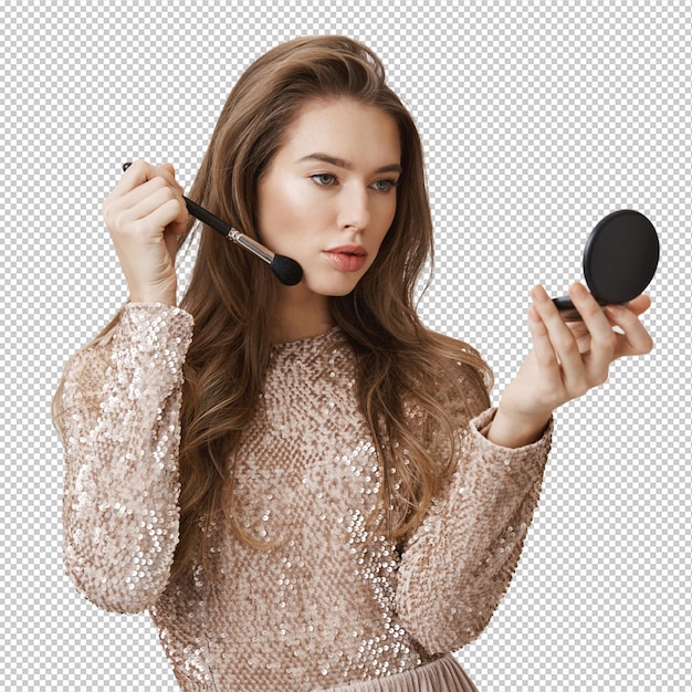 Sinnliche, weiblich aussehende Spiegel-Make-up