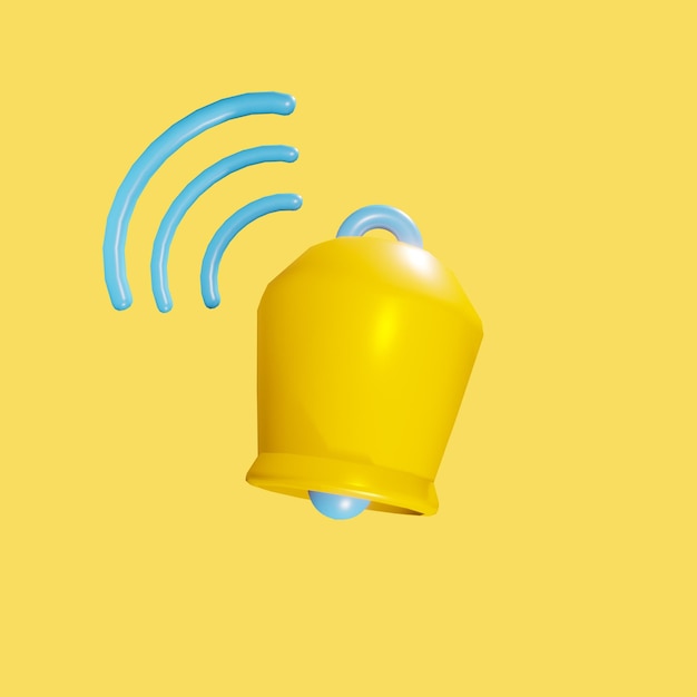 PSD sino amarelo 3d png