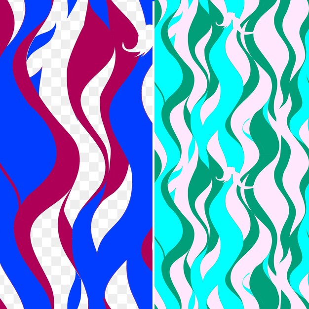 PSD sirena con silueta de escamas curva en un patrón fluido con azulejos de patrón sin costuras día mundial del océano