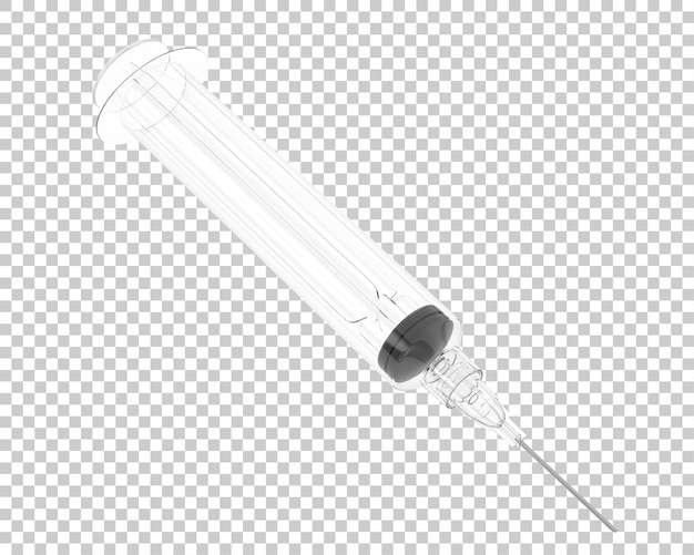 Siringa su sfondo trasparente 3d rendering illustrazione