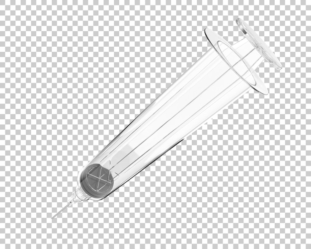 Siringa su sfondo trasparente 3d rendering illustrazione