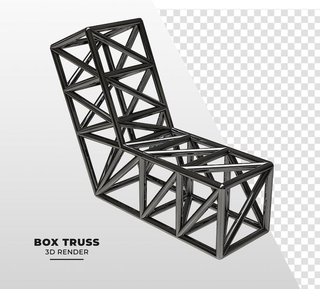 Sistema de armadura de metal en render 3d realista sobre fondo transparente