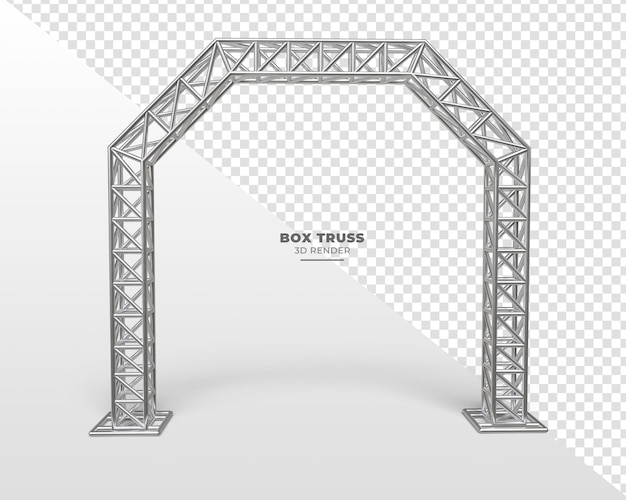 Sistema de armadura de metal en render 3d realista sobre fondo transparente