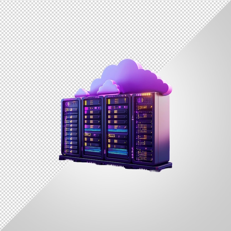 PSD sistema de computación en la nube servidor de centro de datos png