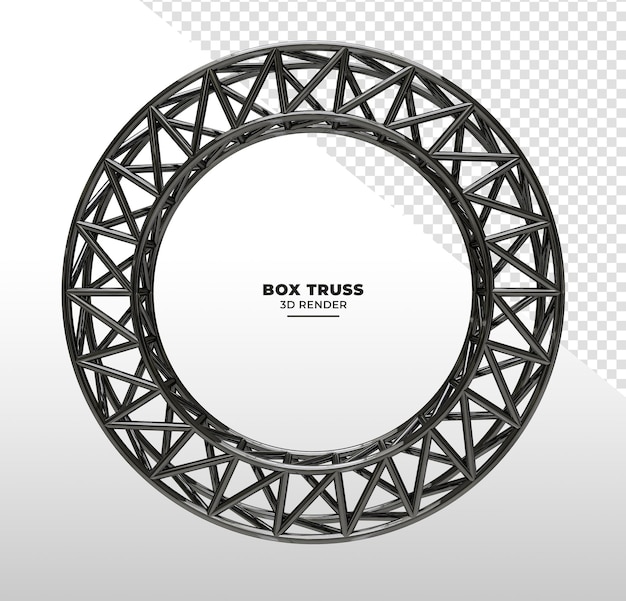PSD sistema de treliça de metal em renderização 3d realista em fundo transparente