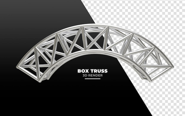 Sistema di tralicci metallici in rendering 3d realistico su sfondo trasparente