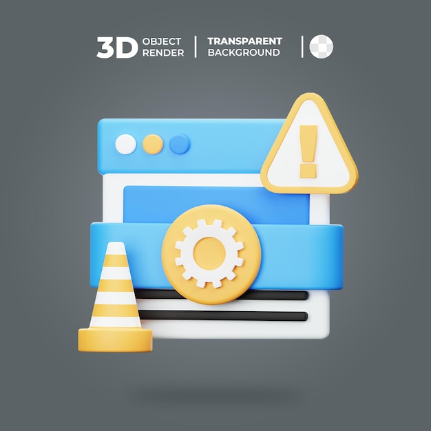 PSD site de manutenção 3d