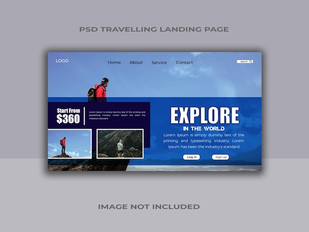 Site de página de destino para design de página de chegada