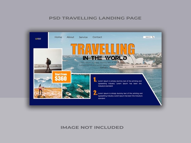 Site de página de destino para design de página de chegada