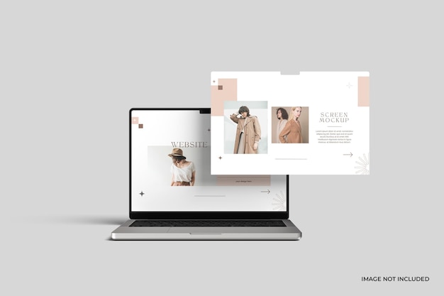 Site Web et maquette d'écran avec un design moderne et propre