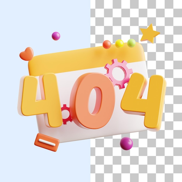 sitio web 404 error 3D icono