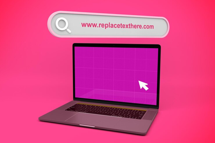 PSD sitio web de la computadora portátil