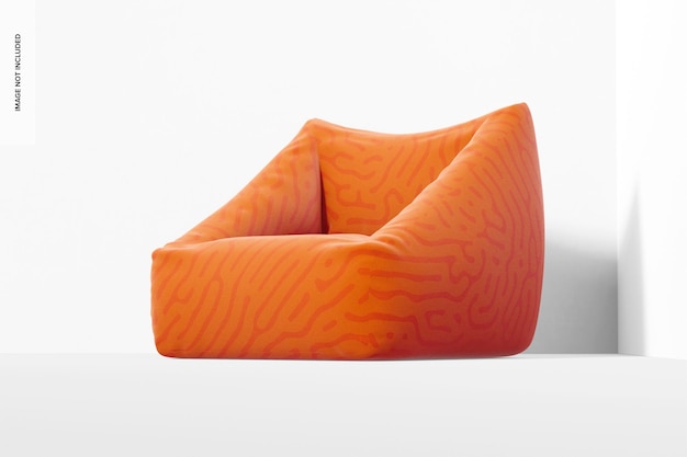 Sitzsack-Modell aus Polyester, rechte Ansicht