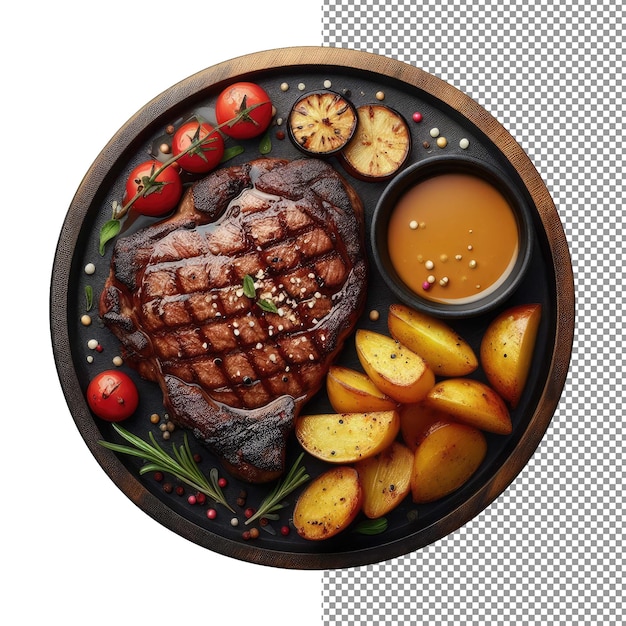 PSD sizzling ribeye steak mit kräutern png