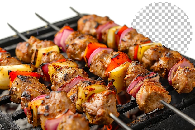 PSD sizzling shashlik storm shashlik skewers sizzling auf durchsichtigem hintergrund