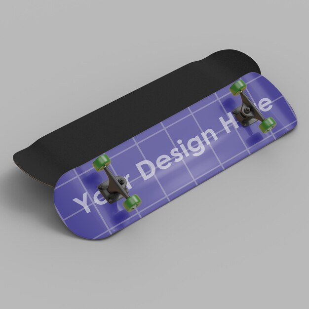 Skateboard 3d mockup design isoliert