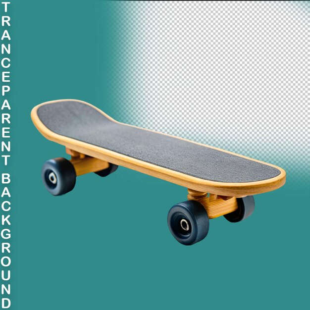 PSD skateboard aislado renderizado en 3d sobre un fondo transparente