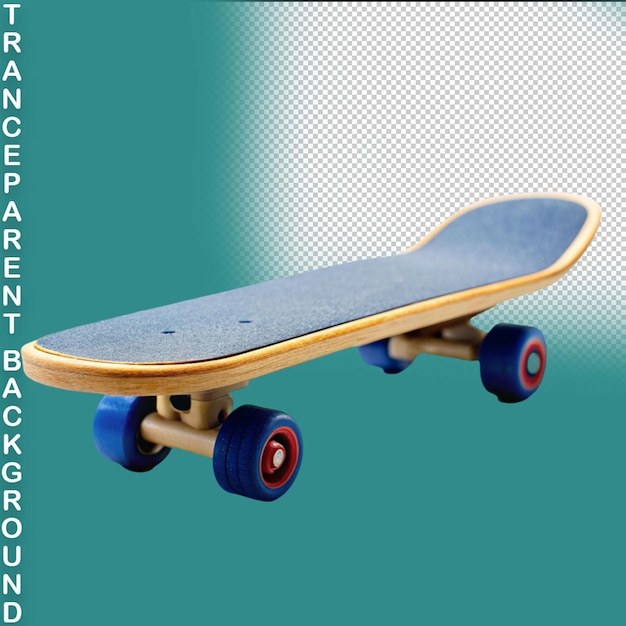PSD skateboard isolé rendu 3d sur fond transparent