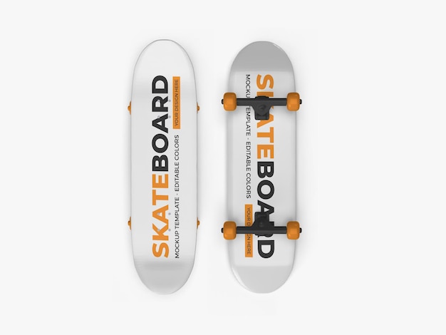 Skateboard mockup design isoliert